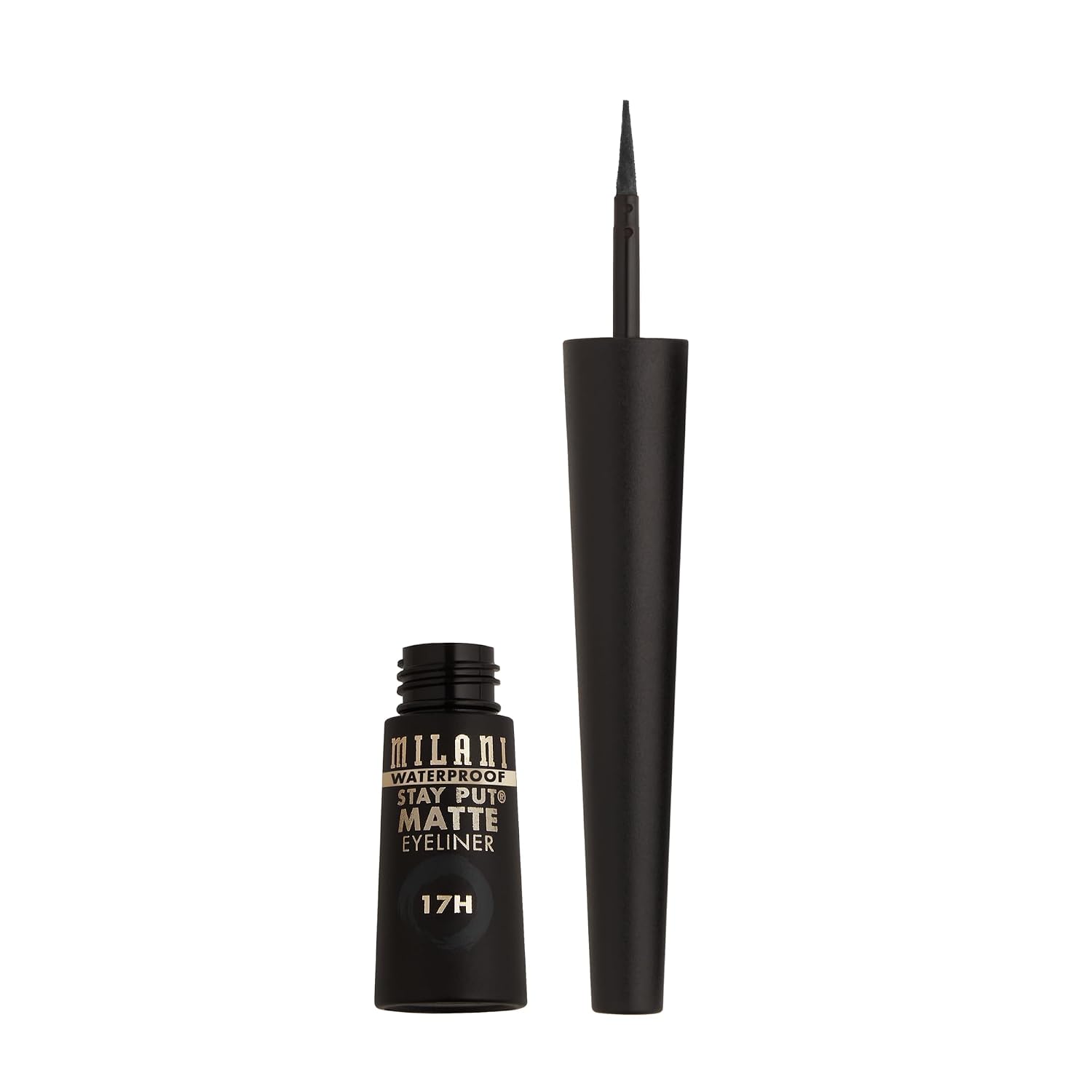 Milani Stay Put Matte Liquid Eyeliner - Black, Waterproof, 17H Wear, Cruelty-Free, Vegan, Smudgeproof, Long Lasting - Image 2