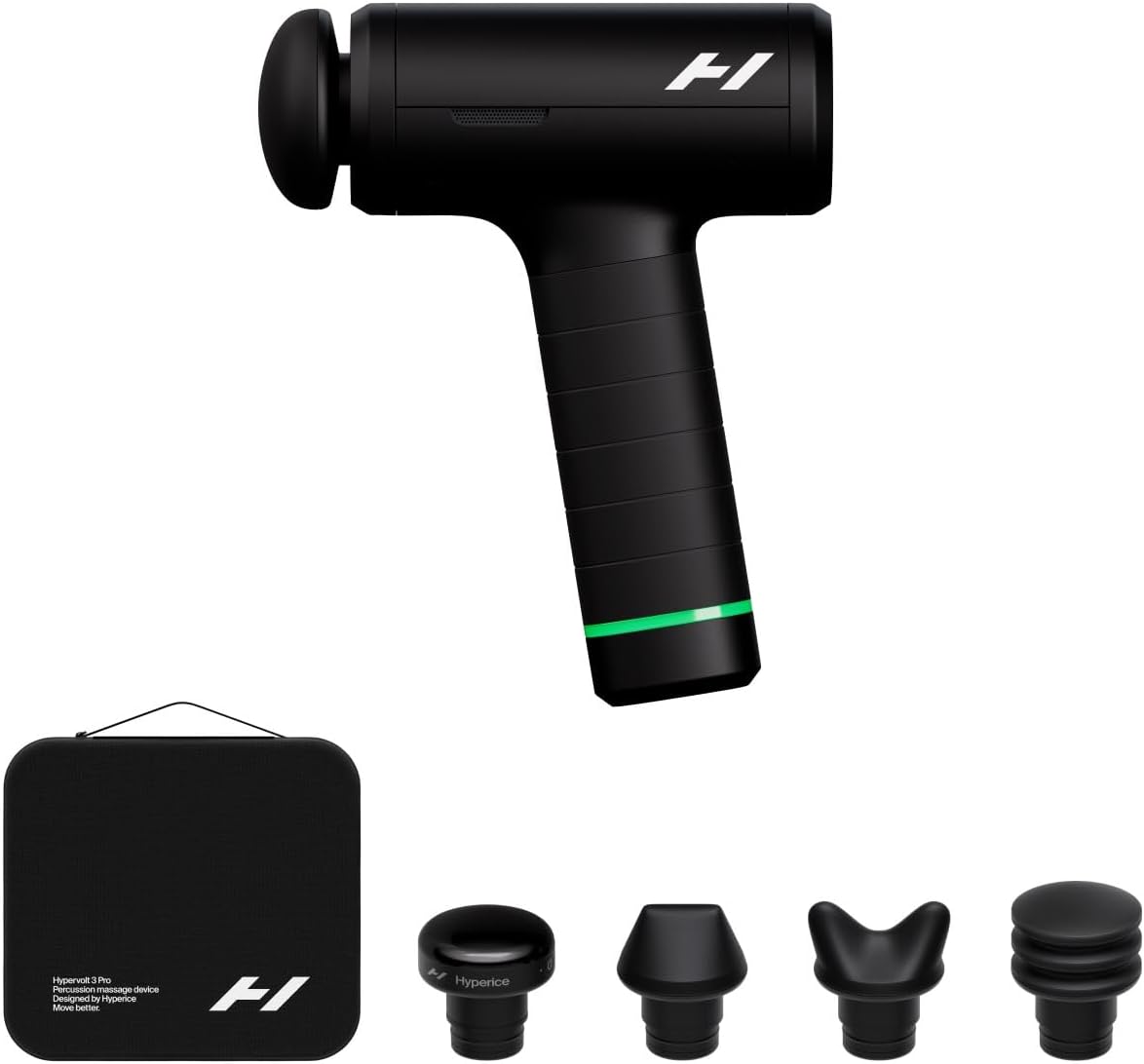 Hyperice Hypervolt 3 Pro Percussion Massage Gun Heated Head Carry Case