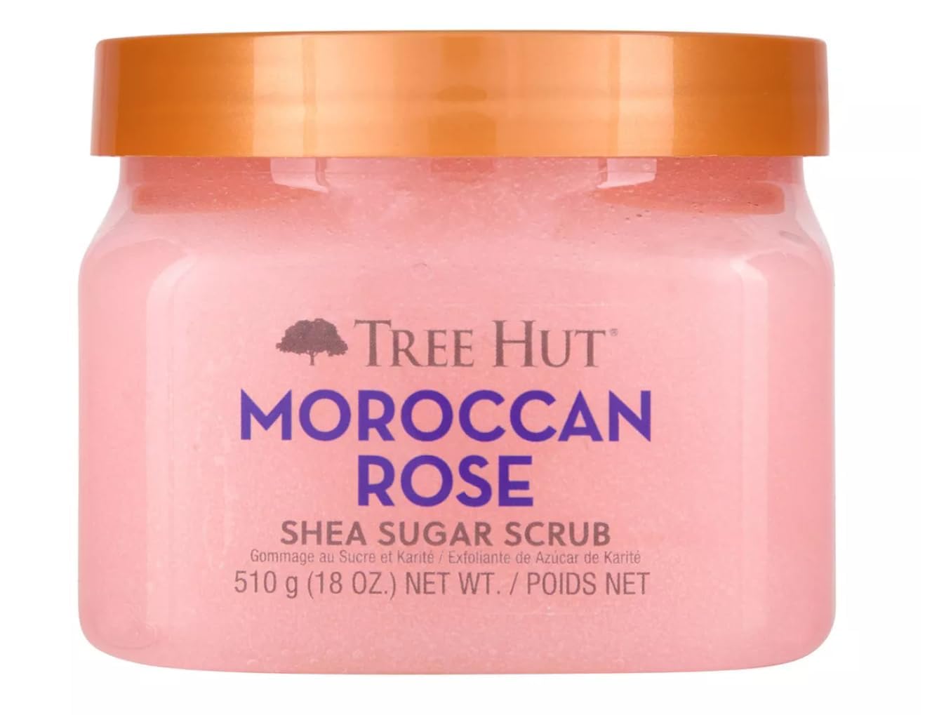 Tree Hut Moroccan Rose Body Scrub, Exfoliating Sugar Scrub, Vegan, 18 Oz