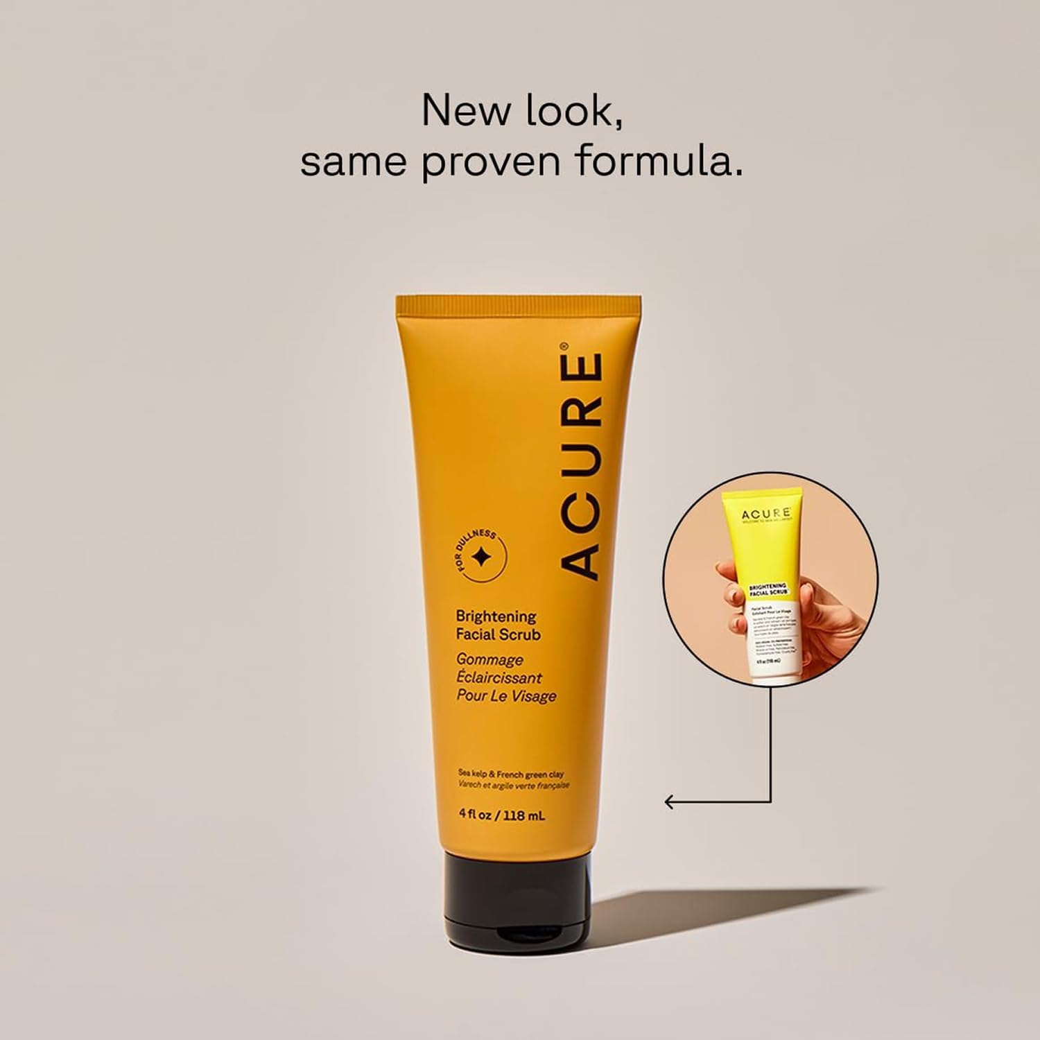 Acure Brightening Facial Scrub - Exfoliating Face Wash - 4 fl oz - Image 2