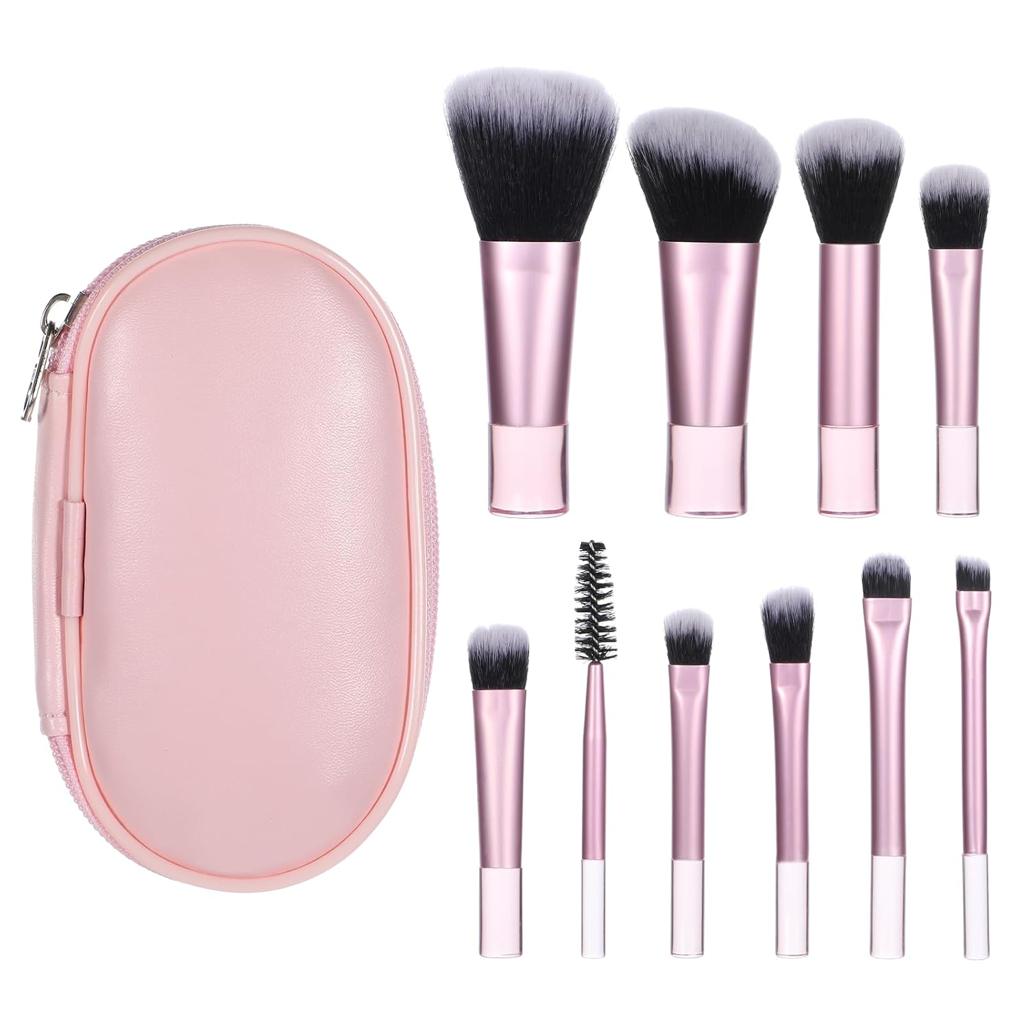 10 Pcs Mini Travel Makeup Brush Set...