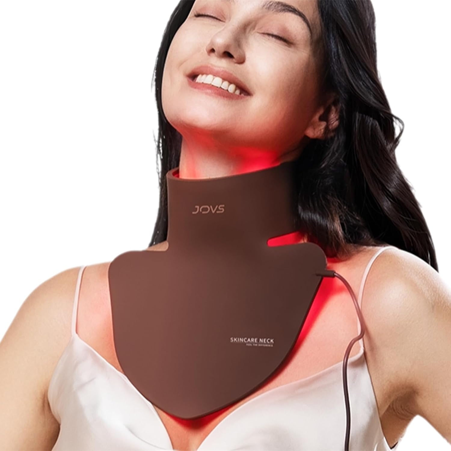 JOVS Red Light Therapy for Neck & Chest, LED Neck & Chest Light Therapy Mask, 65 LED Light Beams and 630nm, Red Light Skincare Device for Neck Decollete Chest Body Anti-Aging at Home and Travel