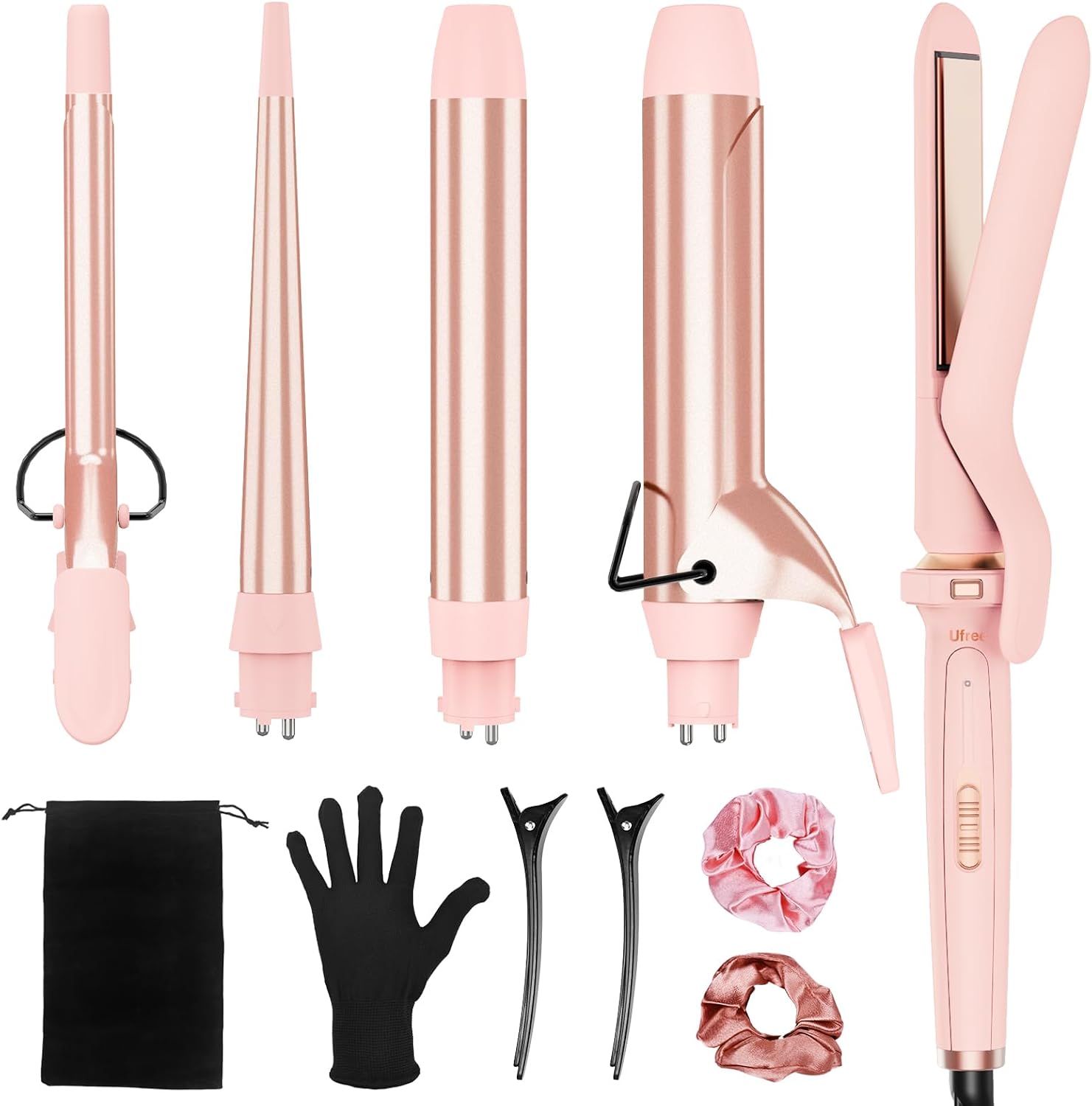 Ufree 5 in 1 Curling Iron Set, 0.35...