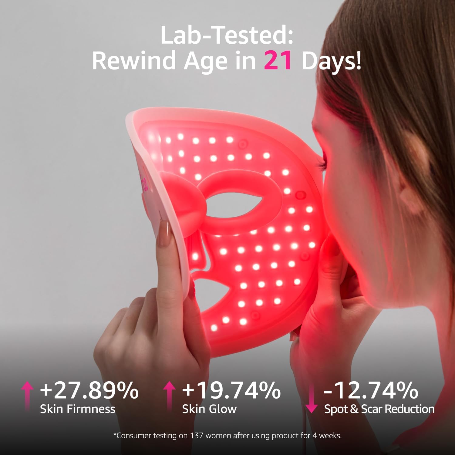 Red Light Therapy Mask for Face and Neck with 396 LEDs - Image 2