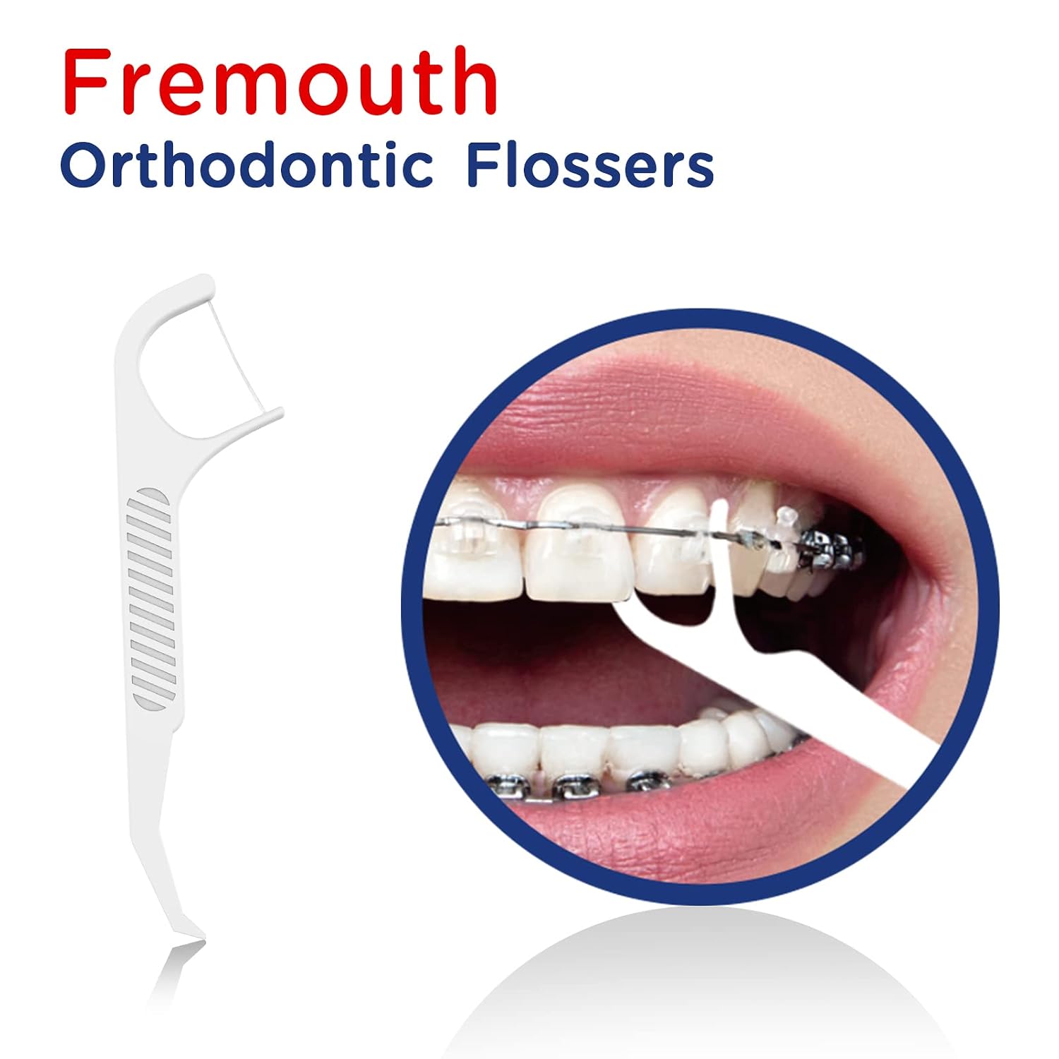 Fremouth Orthodontic Flossers for Braces - Ortho Floss Picks, 100 Count - Image 2