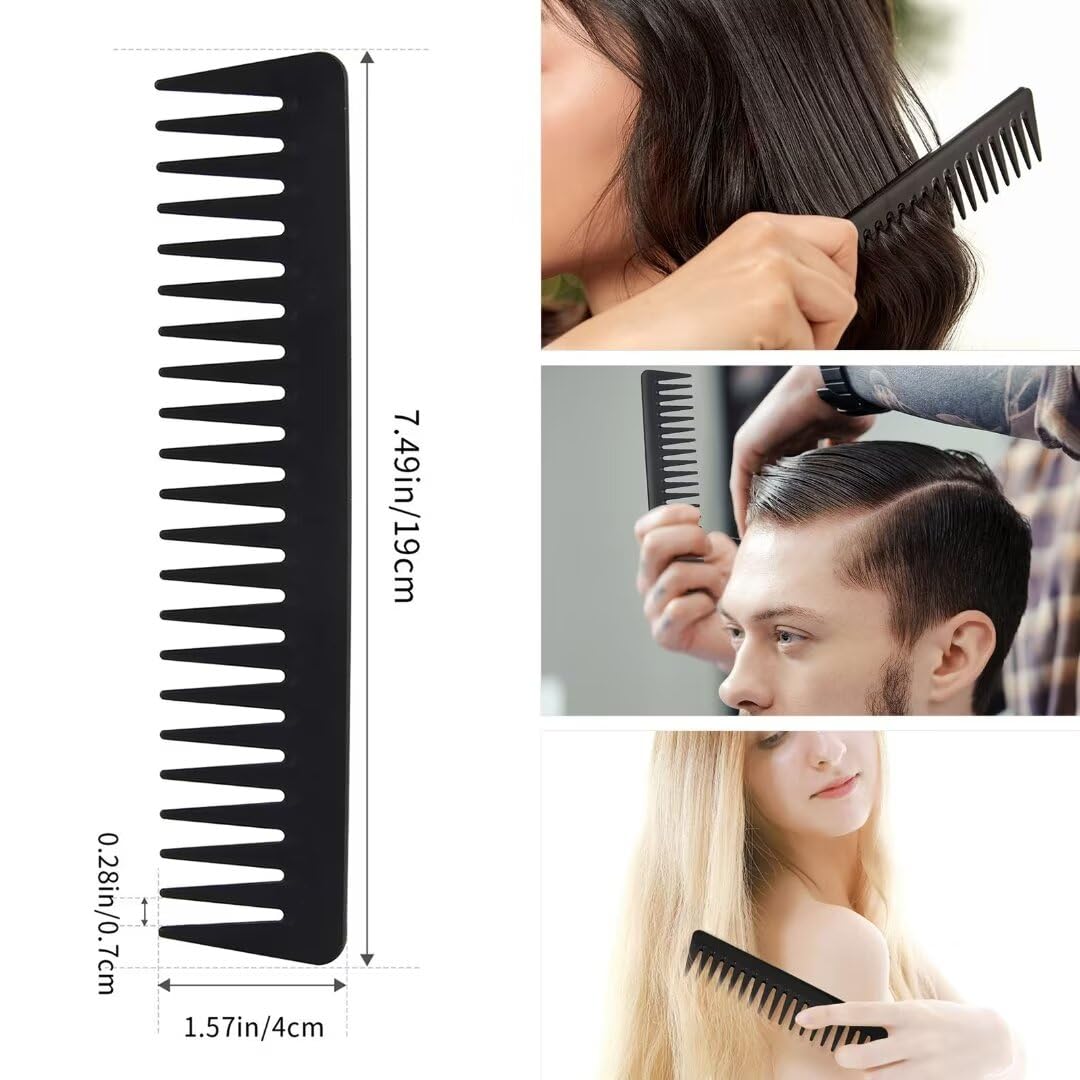 Hair Brush Comb Set Boar Bristle Hairbrush for Curly Thick Long Fine Dry Wet Hair,Best Travel Bamboo Paddle Detangler Detangling Hair Brushes for Women Men Kids Adding Shine Smoothing Hair - Image 5