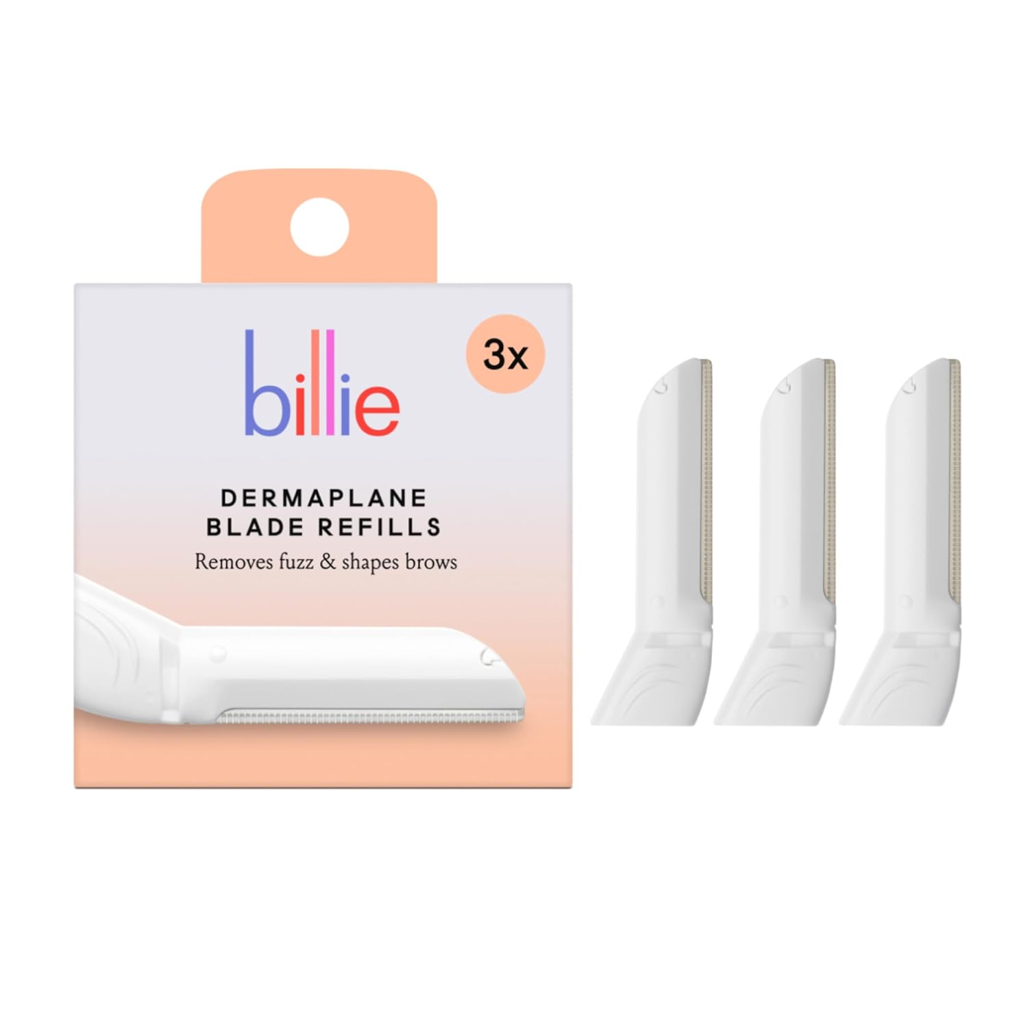 Billie Face Razor for Women Dermaplaning Refills, 3 ct