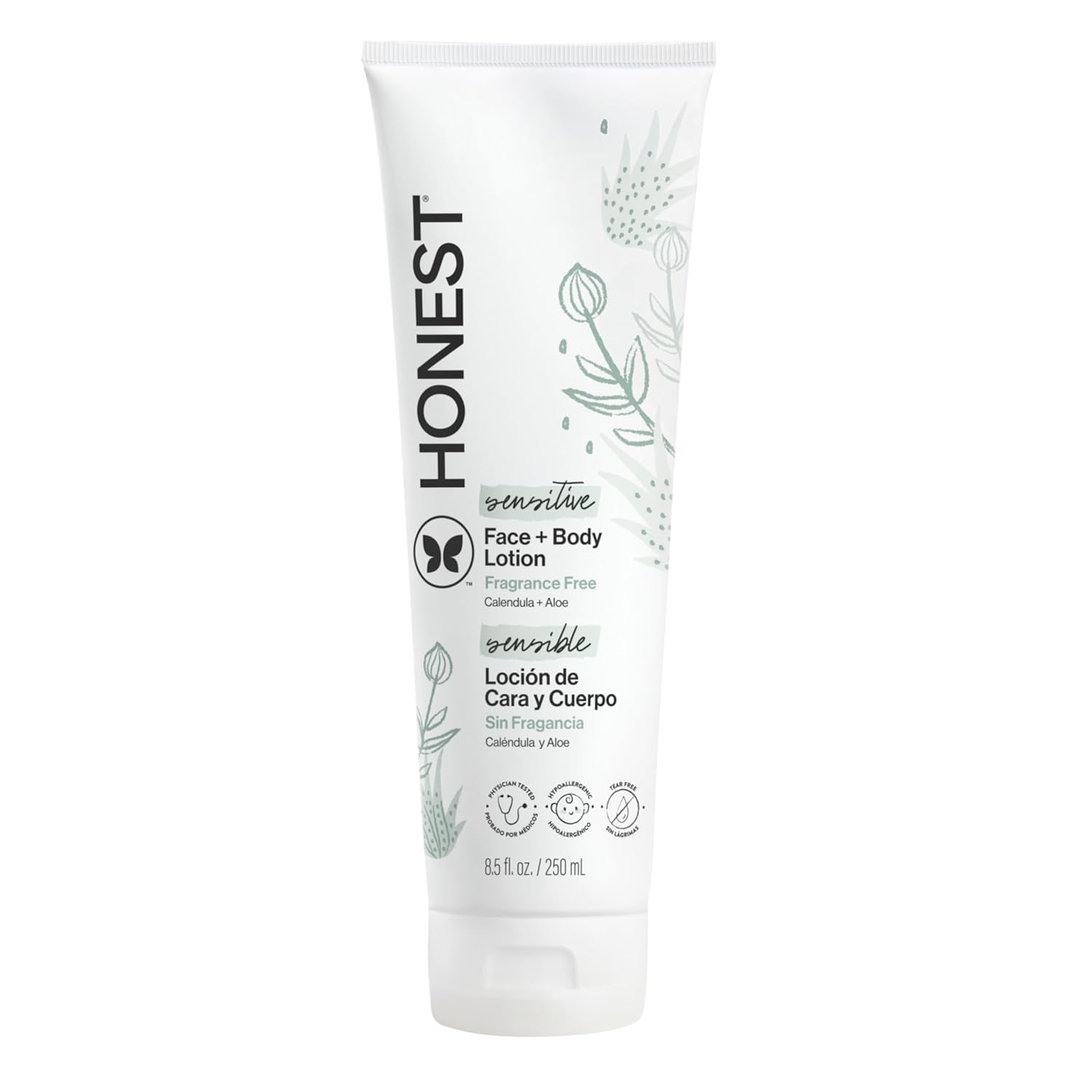 The Honest Company Face and Body Lotion, Fragrance-Free, 8.5 fl oz