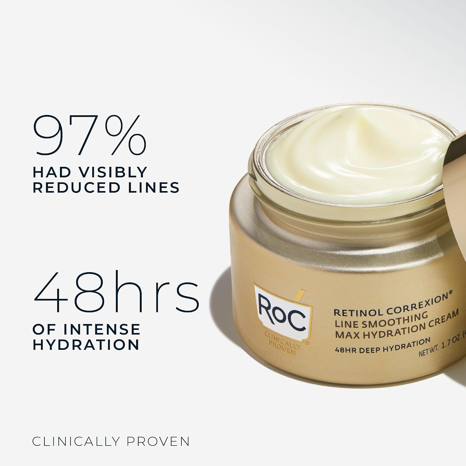 RoC Retinol Correxion Max Daily Hydration Face Moisturizer, Hyaluronic Acid - Image 3