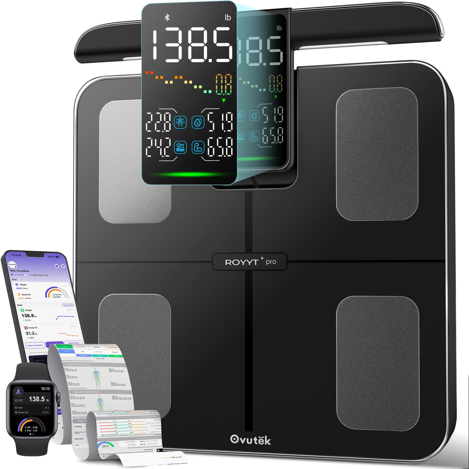 Ovutek Smart Scale for Body Weight:...