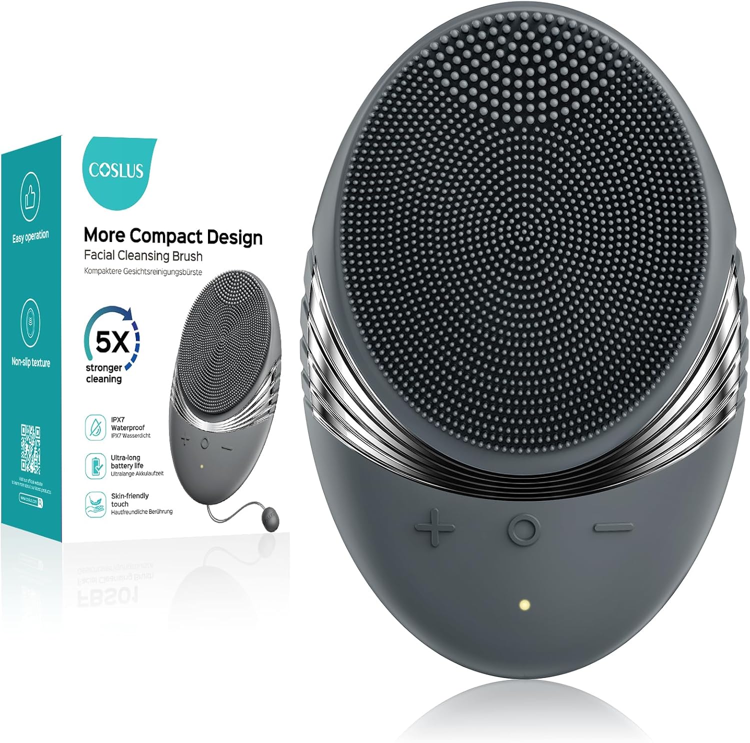 COSLUS FBS01 Facial Cleansing Brush Face Scrubber, Compact for Travel