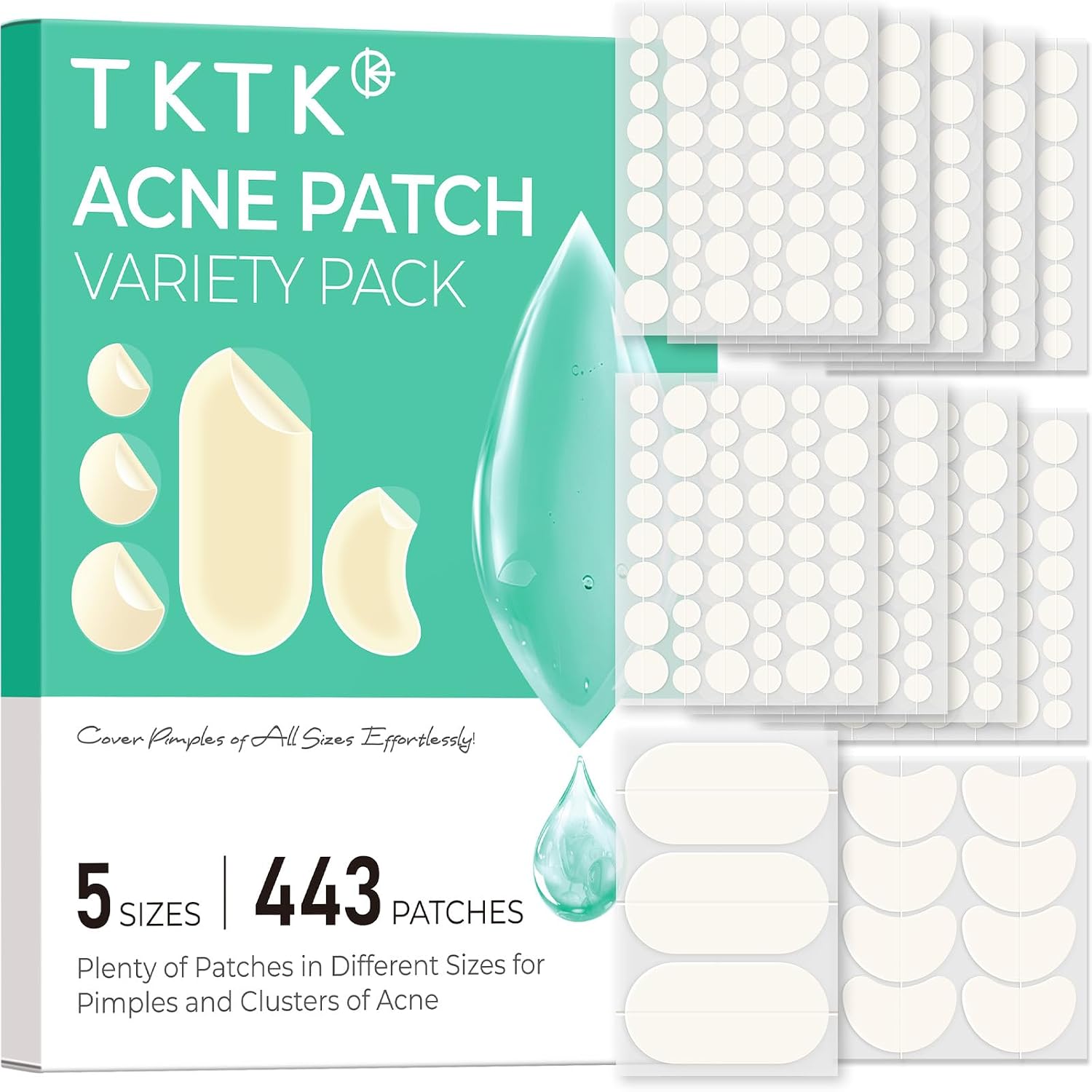 TKTK 443 Count Pimple Patches for F...