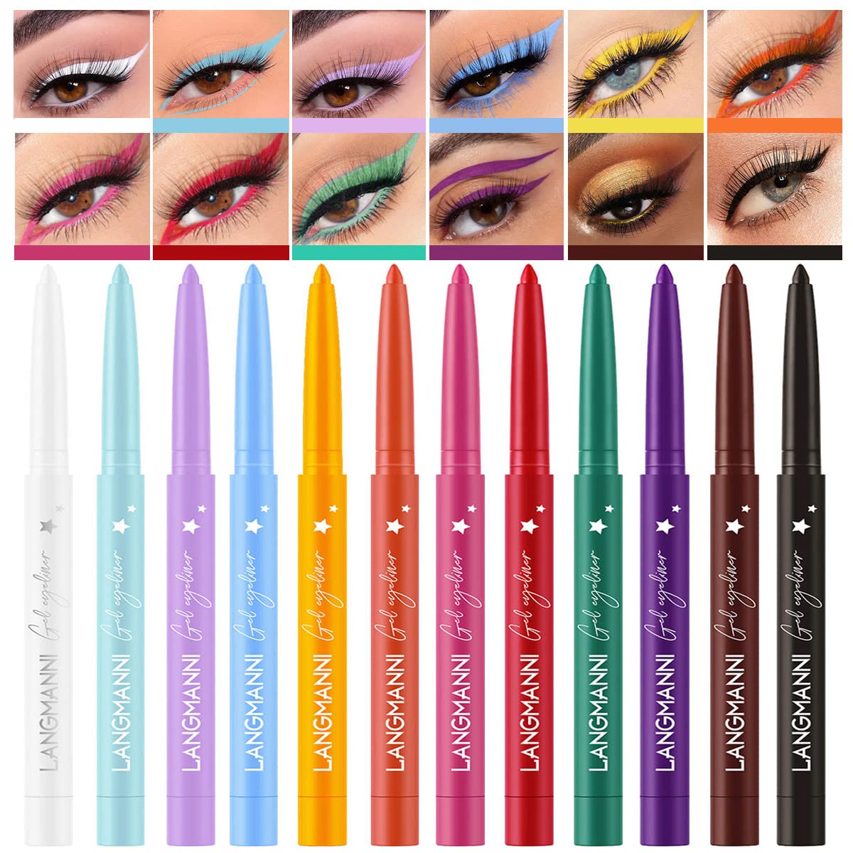 12 Colors Eyeliner Set – Matt...