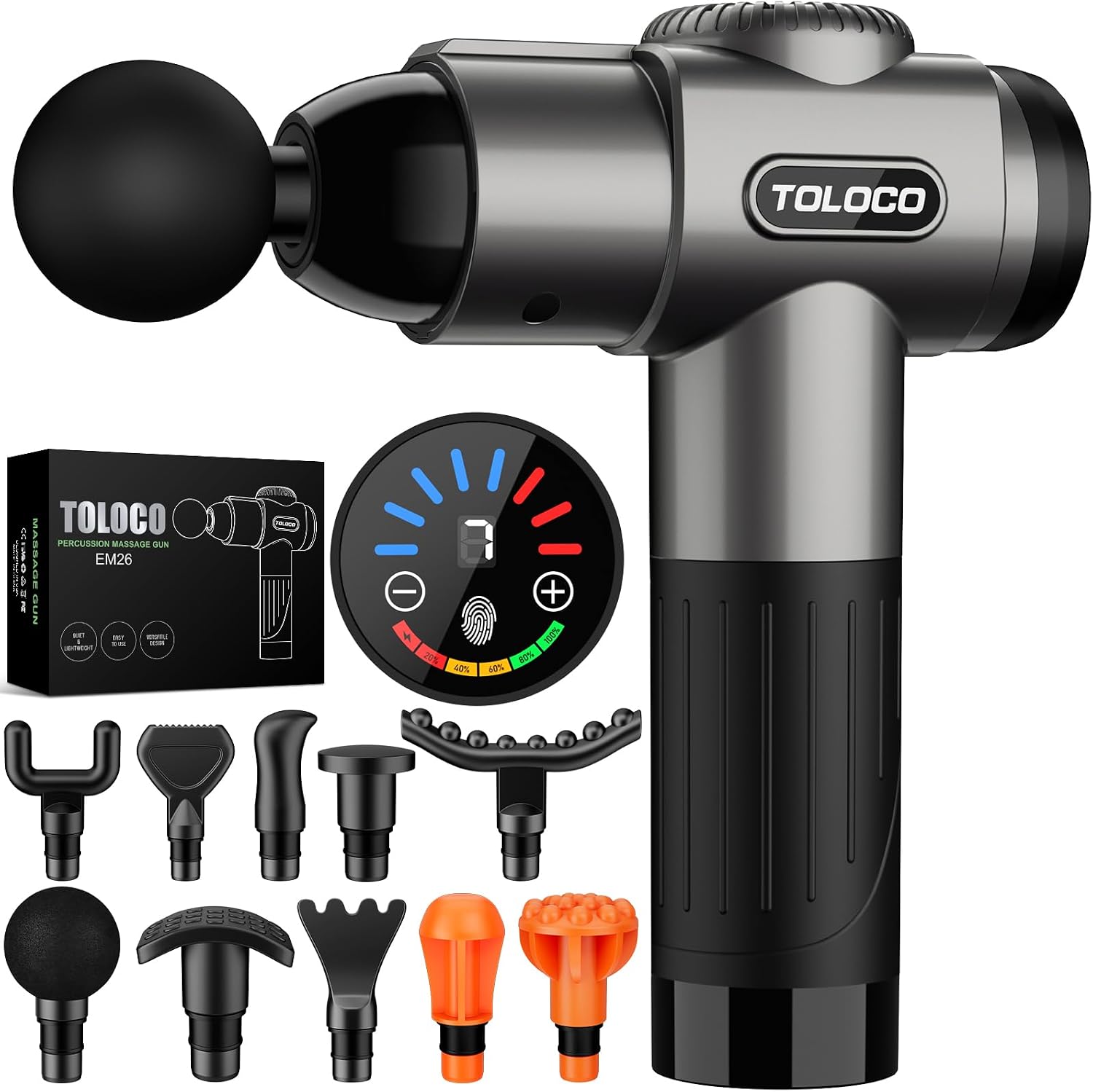 TOLOCO Massage Gun, Deep Tissue Bac...