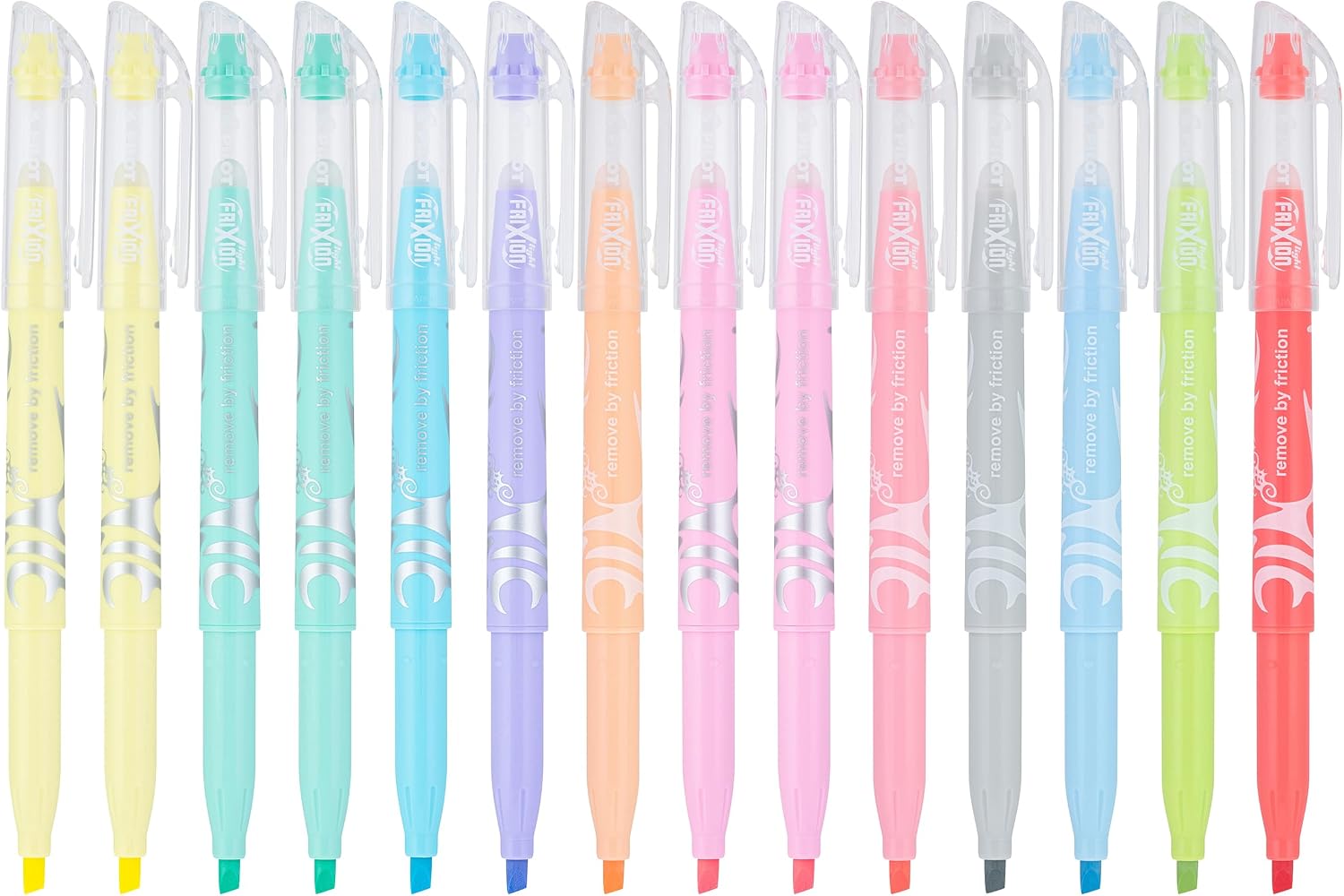 PILOT FriXion Light Pastel Erasable Highlighters, 14 Pack, Assorted Colors
