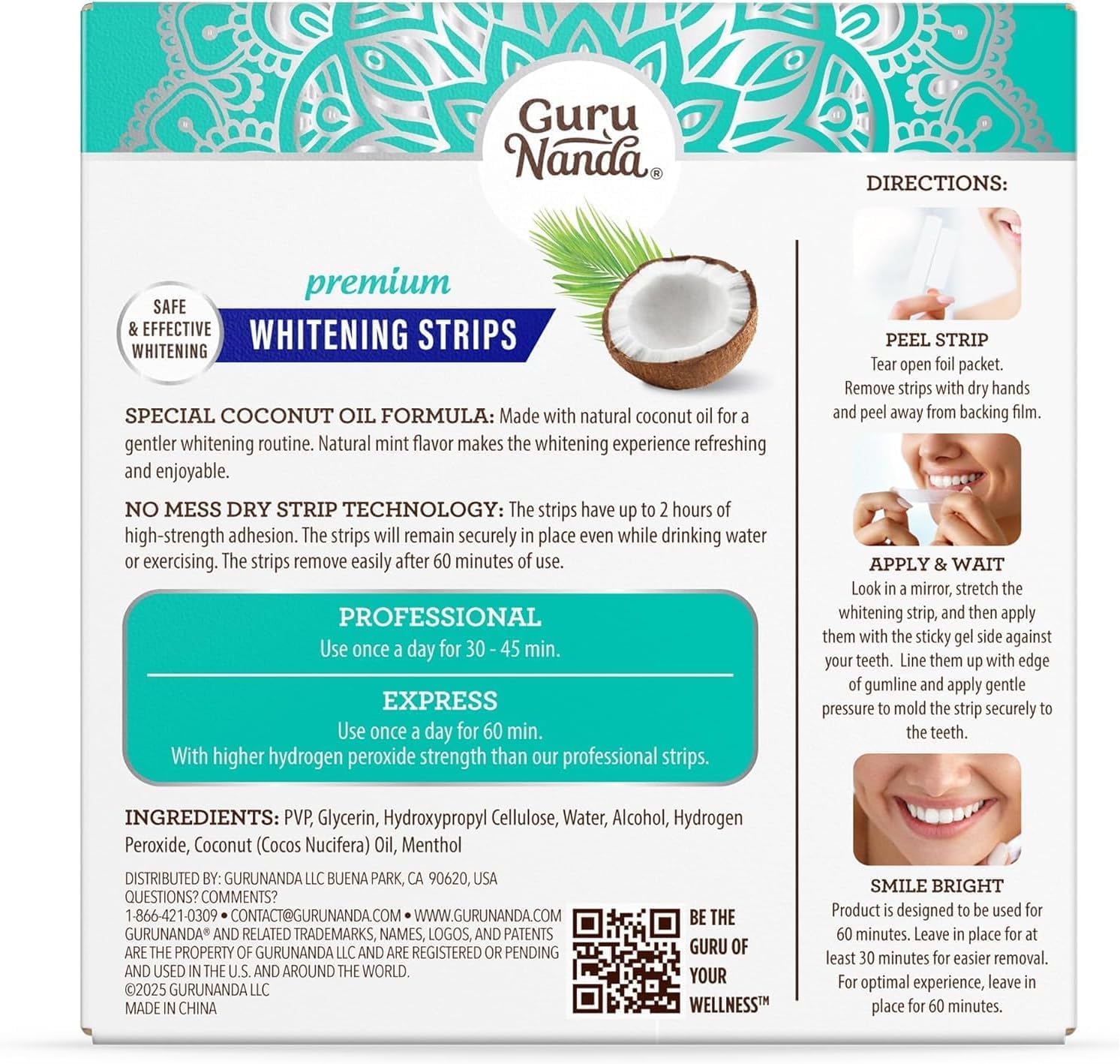 GuruNanda Teeth Whitening Strips - 4X Whiter Teeth, 7-Day Whitening Kit - Image 14