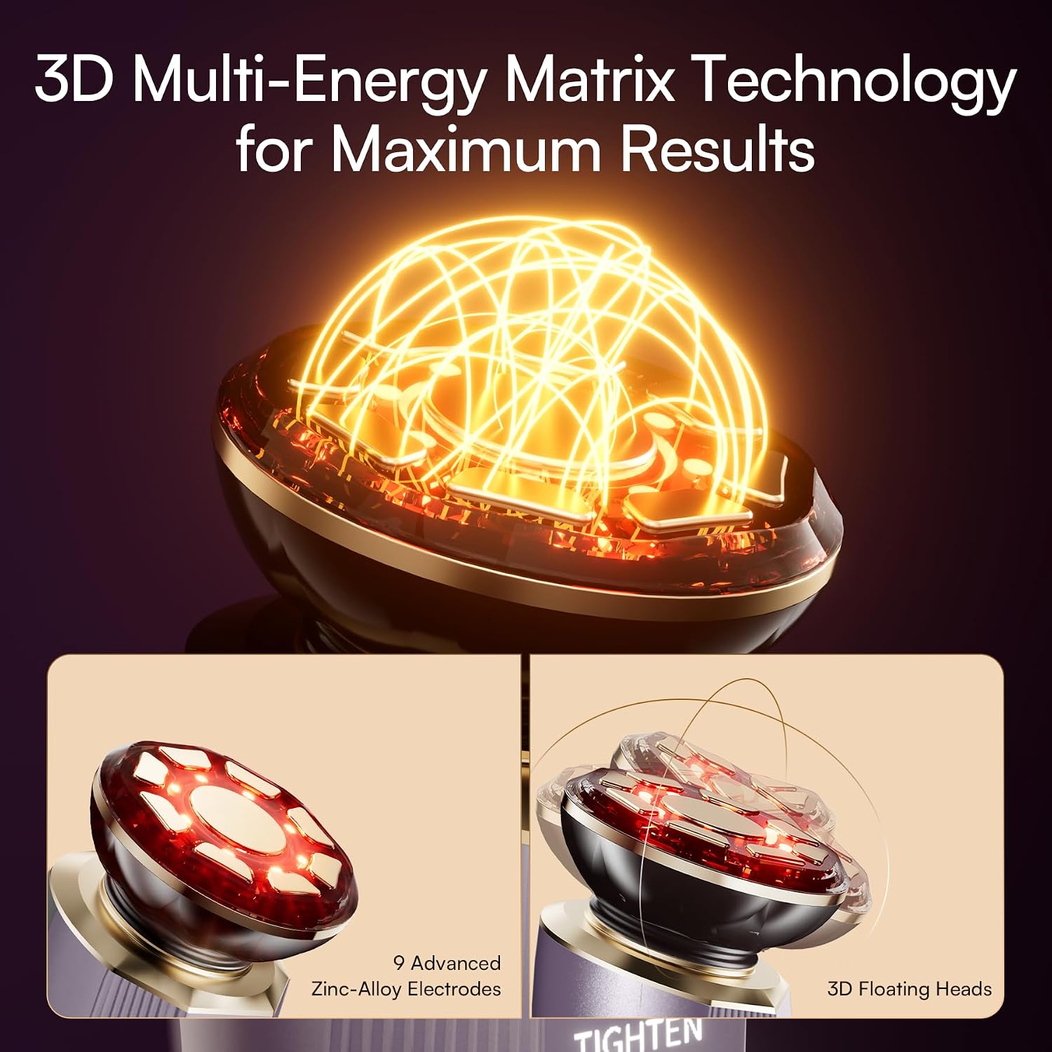 INIA FLARE 3-in-1 Microcurrent Facial Device Red Light Therapy for Face - Image 9