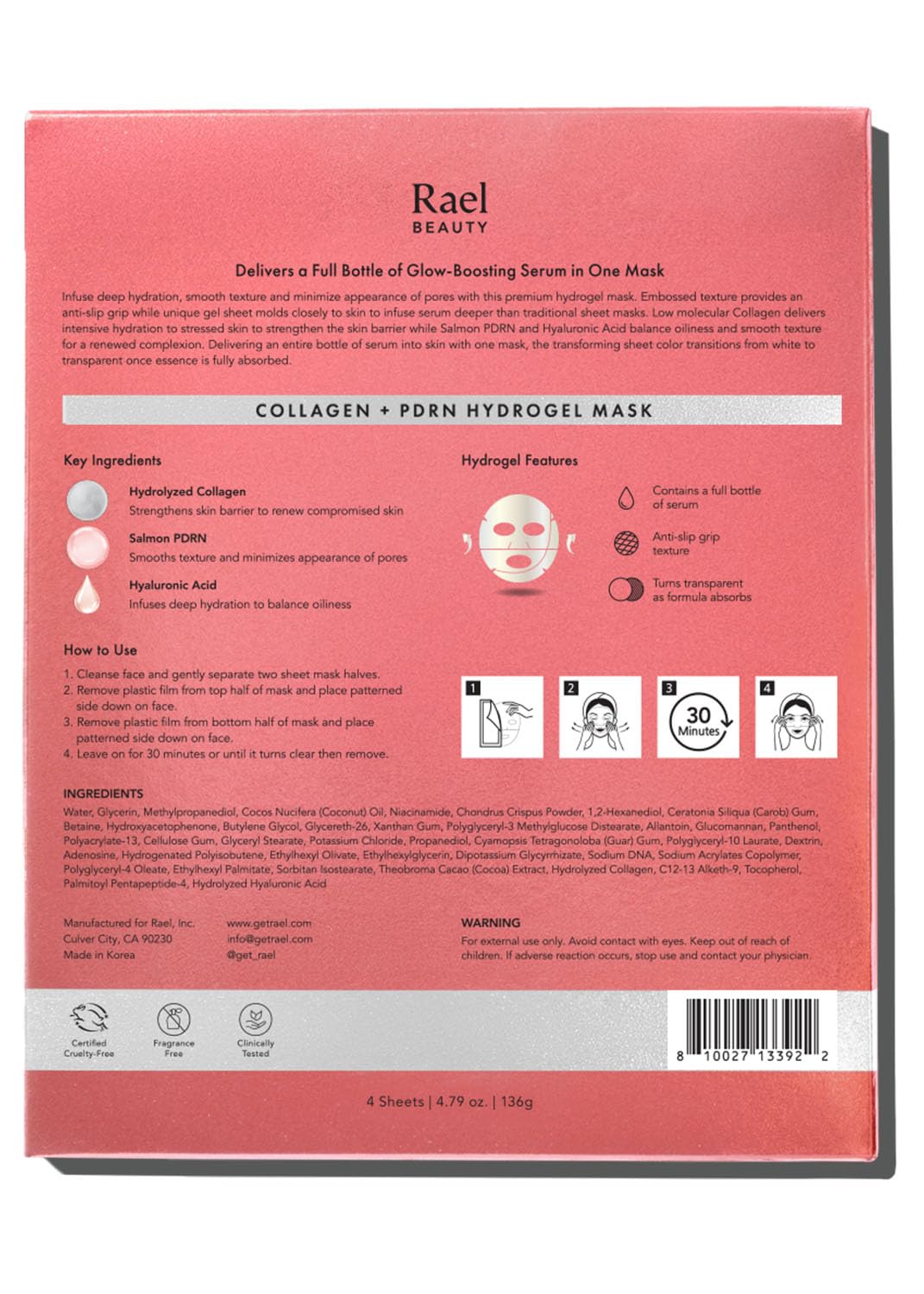 Rael Facial Masks Hydrating & Soothing Skincare Daily Beauty Essentials - Image 9