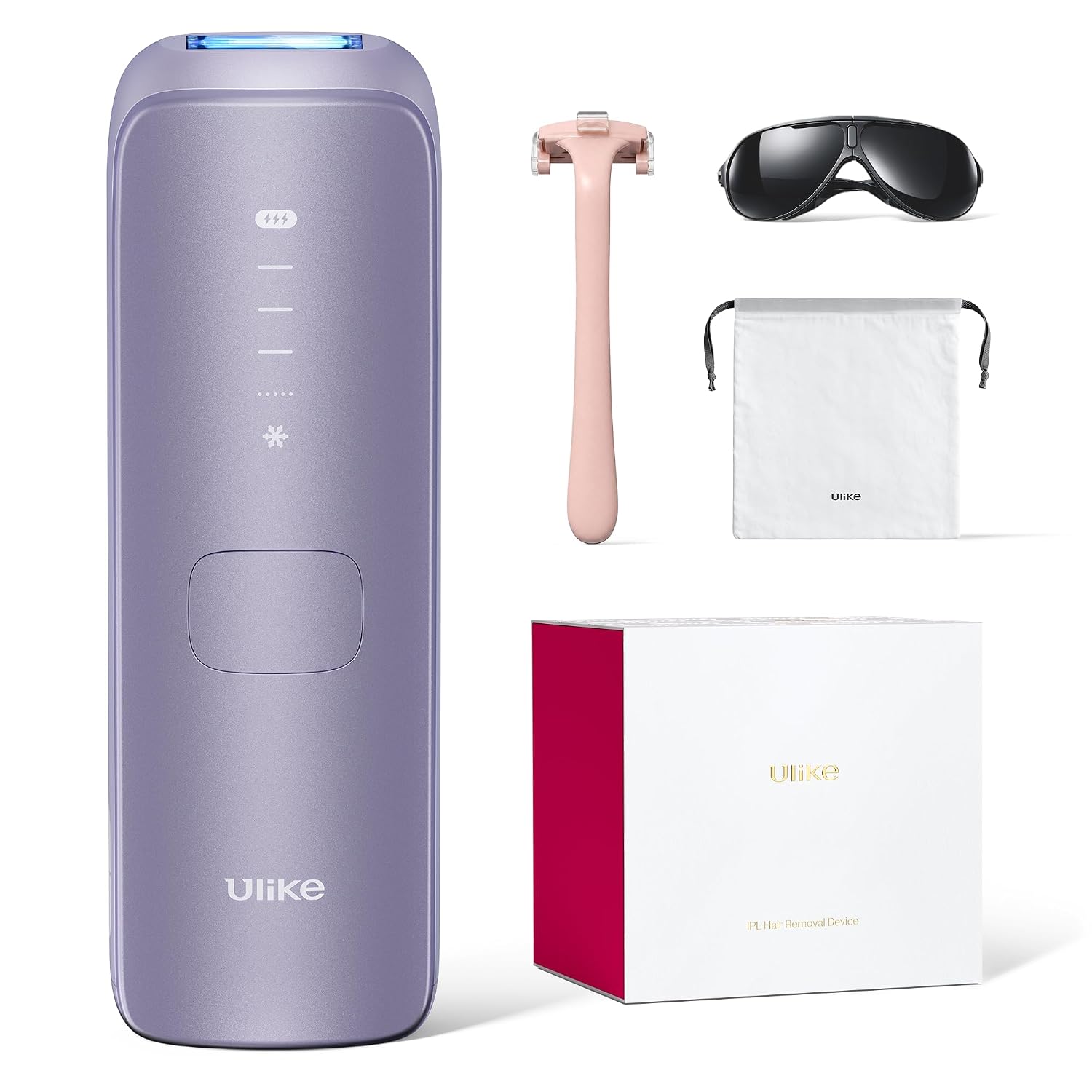 Ulike Air 4 IPL Hair Removal Device with Bikini Razor, Ice-Cooling Permanent Hair Reduction for Women and Men, USHR Mode, Nearly Painless At-Home Hair Removal in 10 Minutes