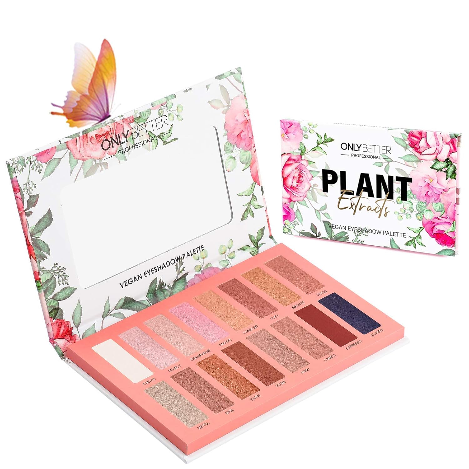 Organic Makeup Vegen Eyeshadow Palette with Mirror