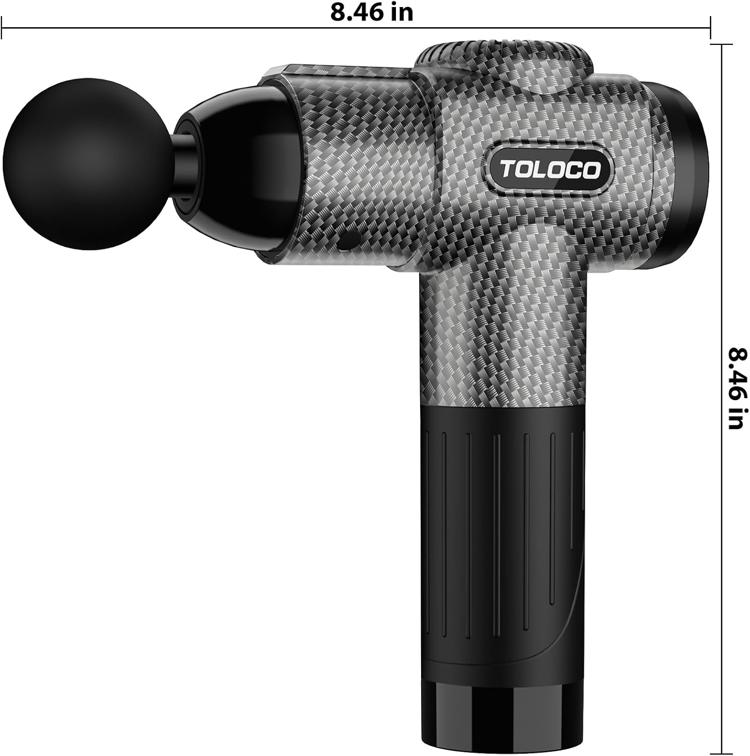 TOLOCO Massage Gun, Deep Tissue Back Massage for Athletes for Pain Relief, Percussion Massager with 10 Massages Heads & Silent Brushless Motor, Fathers Day Dad Gifts, Carbon - Image 8
