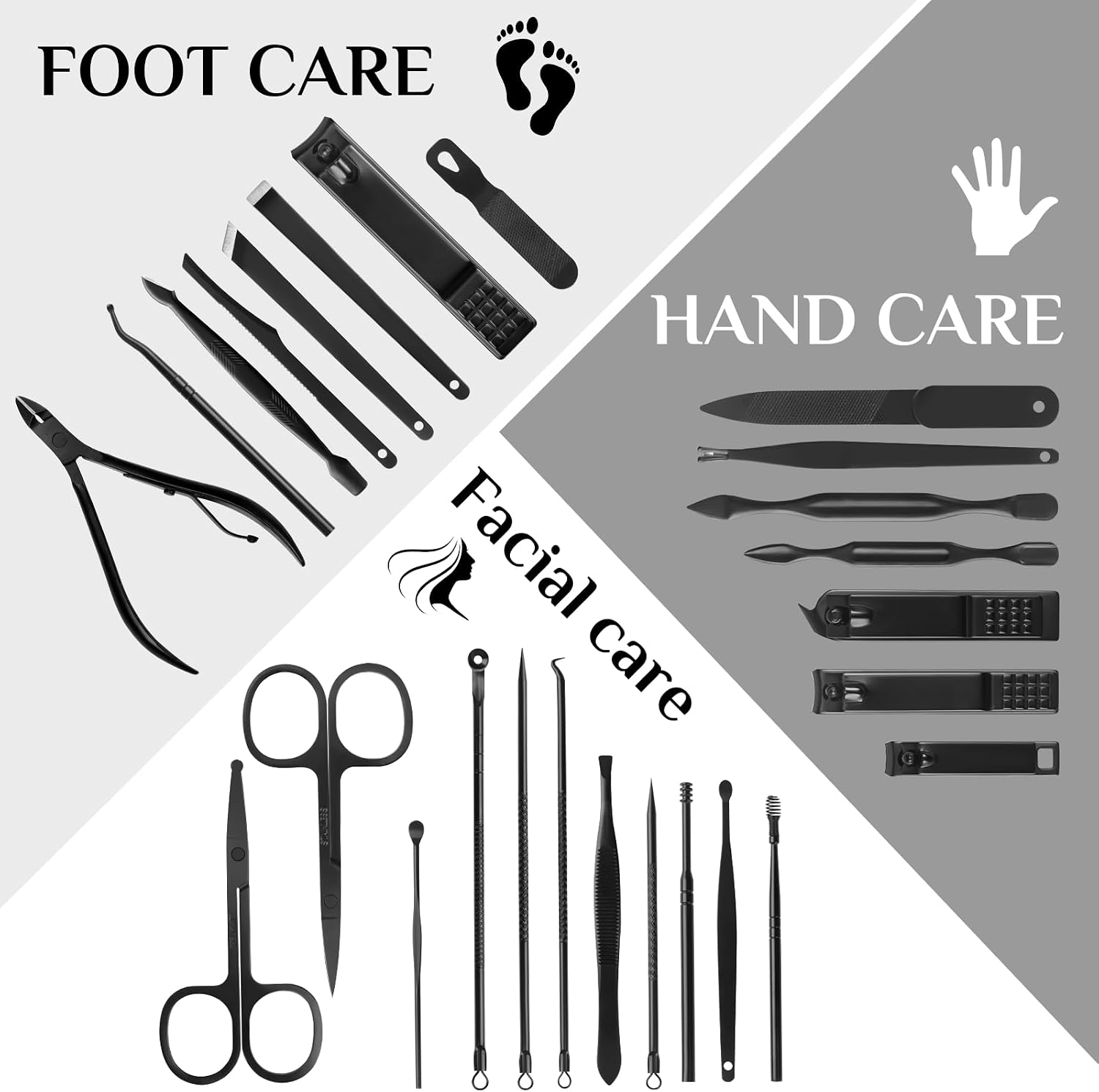 MINKINH Nail Clippers Set Manicure Pedicure Kit, 26-Piece Stainless Steel - Image 2