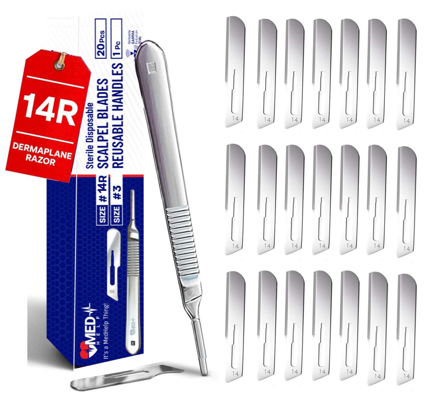 14R Blades Dermaplaning Scalpels wi...
