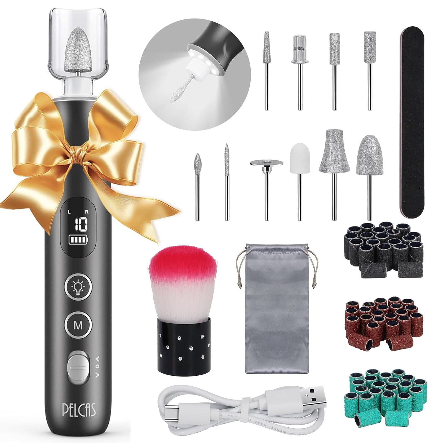 PELCAS Electric Nail Grinder, 10 Sp...