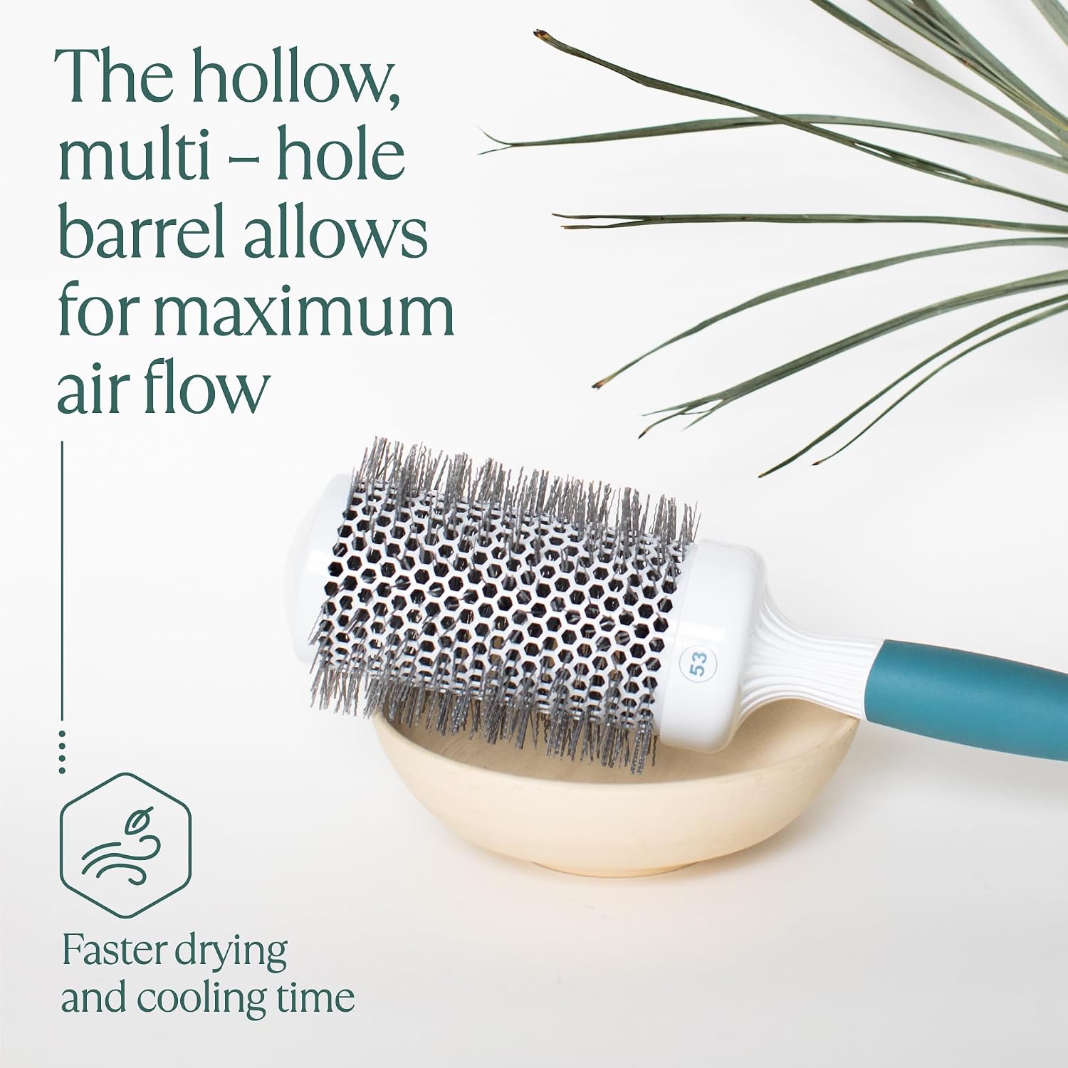 Professional Round Brush for Blow Drying - Large Ceramic Ion Thermal Barrel Brush for Sleek, Precise Heat Styling and Maximum Volume - Lightweight Hair Brush for Smooth, Manageable Hair (2 Inch) (Not Electrical) - Image 6