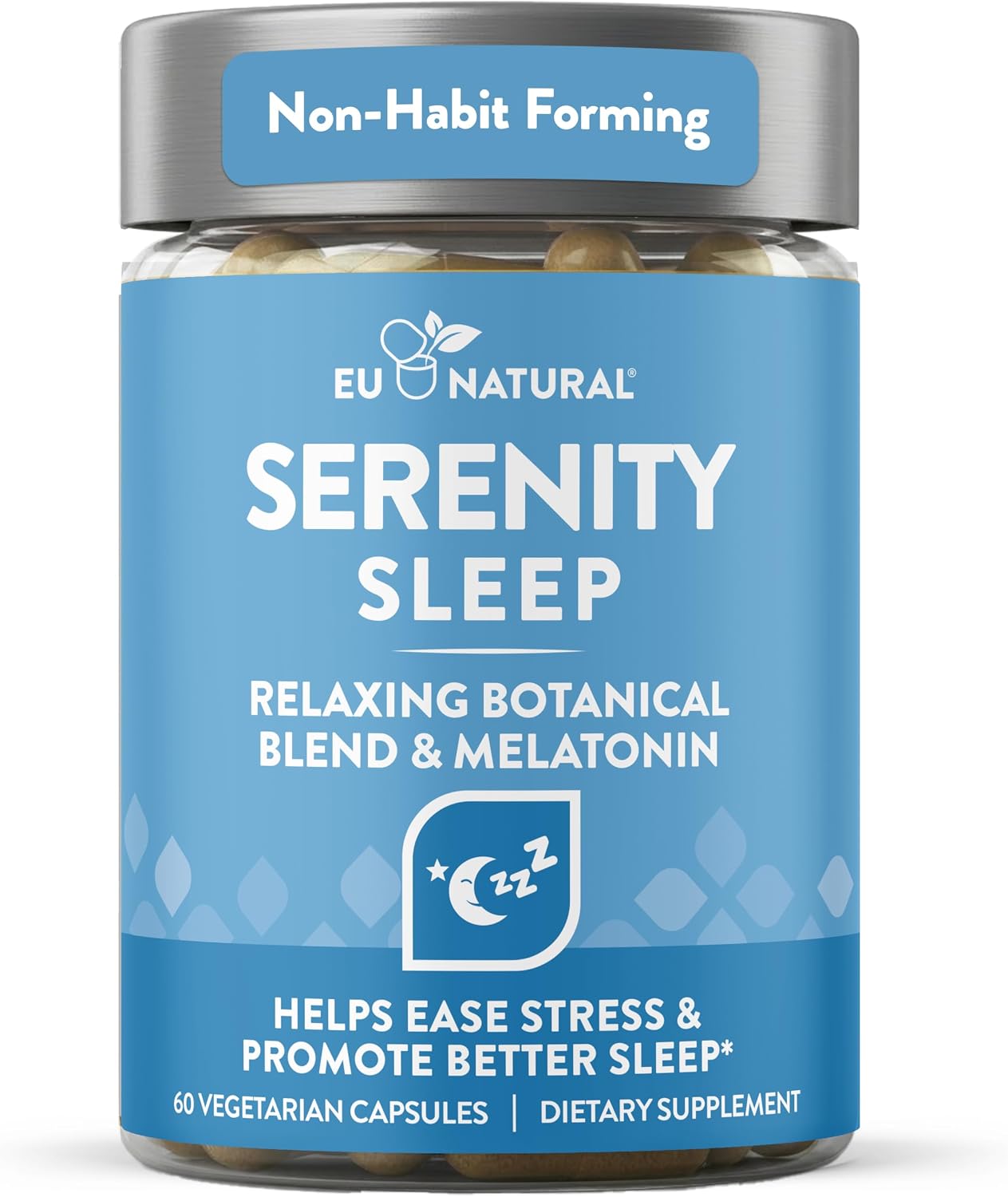 Serenity Sleep Aid for Adults, Potent Sleep Support, 60 Veg Capsules