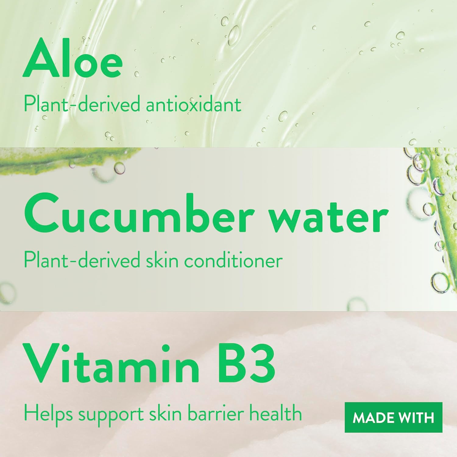 Native Gentle Facial Cleanser for Sensitive Skin, Fragrance Free, Sulfate Free, with Vitamin B3 and Aloe, Dermatologist Tested, 12.5 FL Oz - Image 6