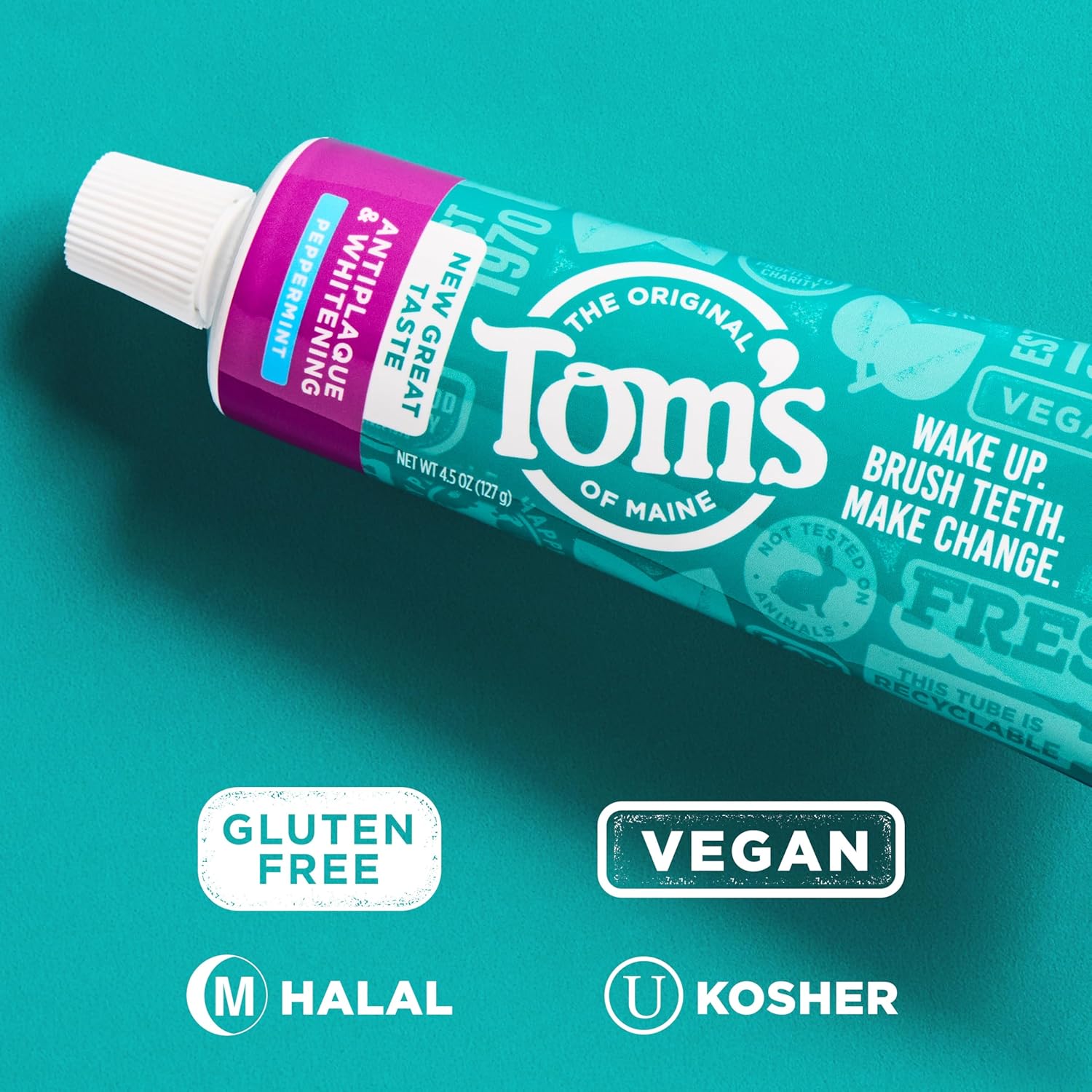 Tom's of Maine Antiplaque and Whitening Toothpaste, Peppermint, 2Pk, 5.5 oz - Image 7