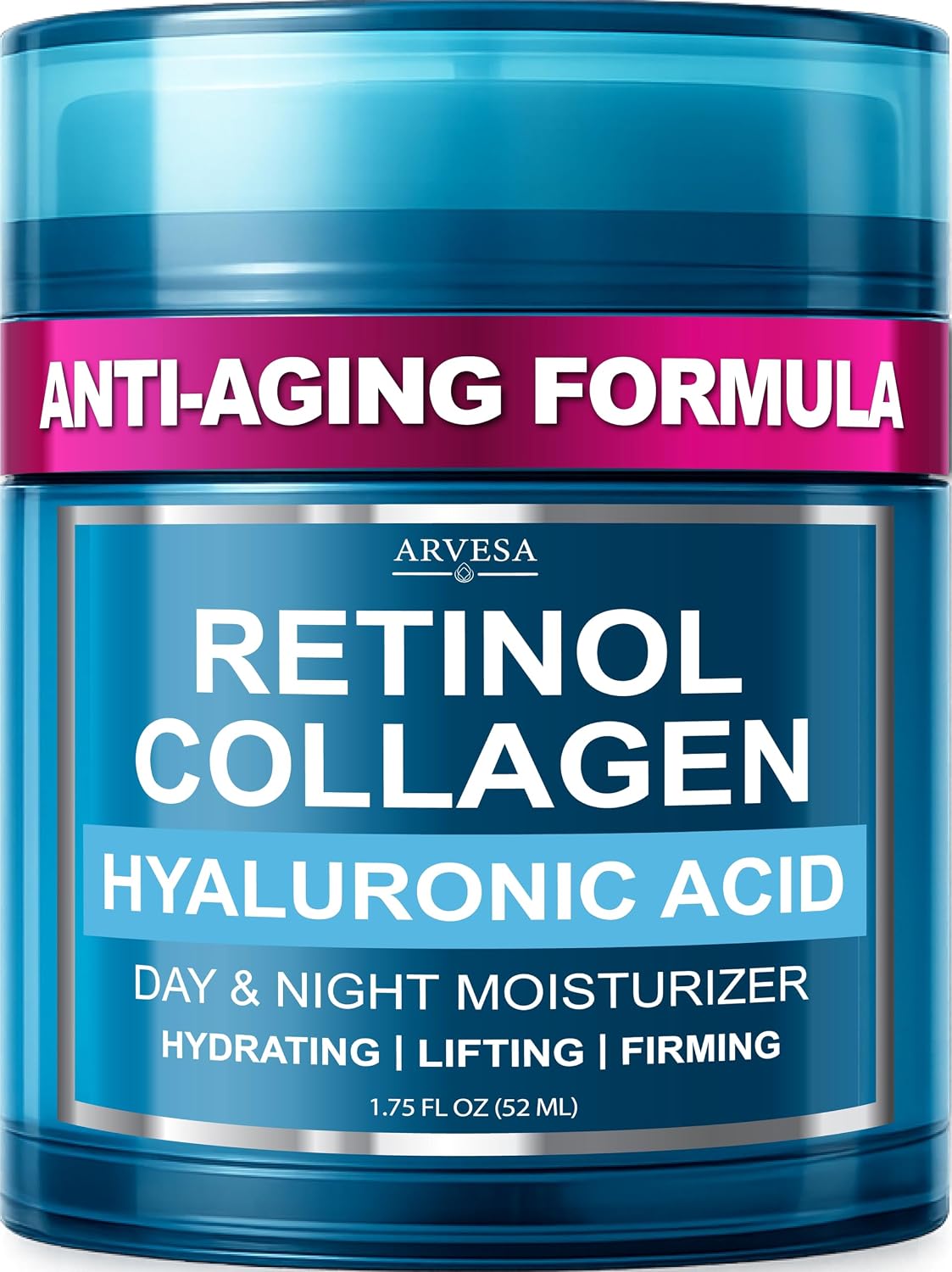 Retinol Cream for Face - Anti-Aging Moisturizer Wrinkle Cream with Collagen