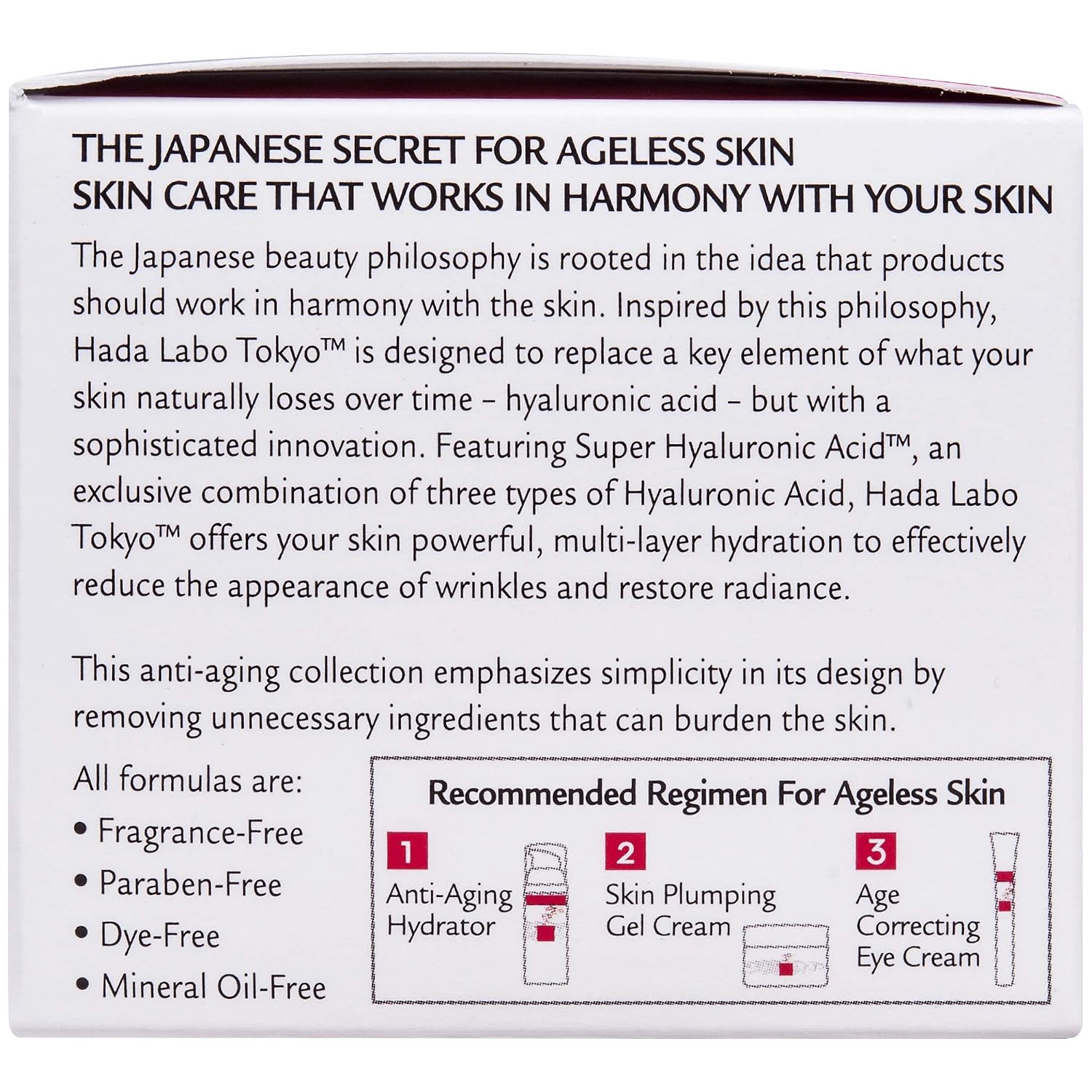 Hada Labo Tokyo Plumping Gel Cream, Facial Moisturizer, Clinically Proven to Provide 24-Hour Moisture in One Use, Super HyaluronicAcid, Ceramides, Collagen, No Parabens, Dyes or Fragrance, 1.76 oz - Image 2