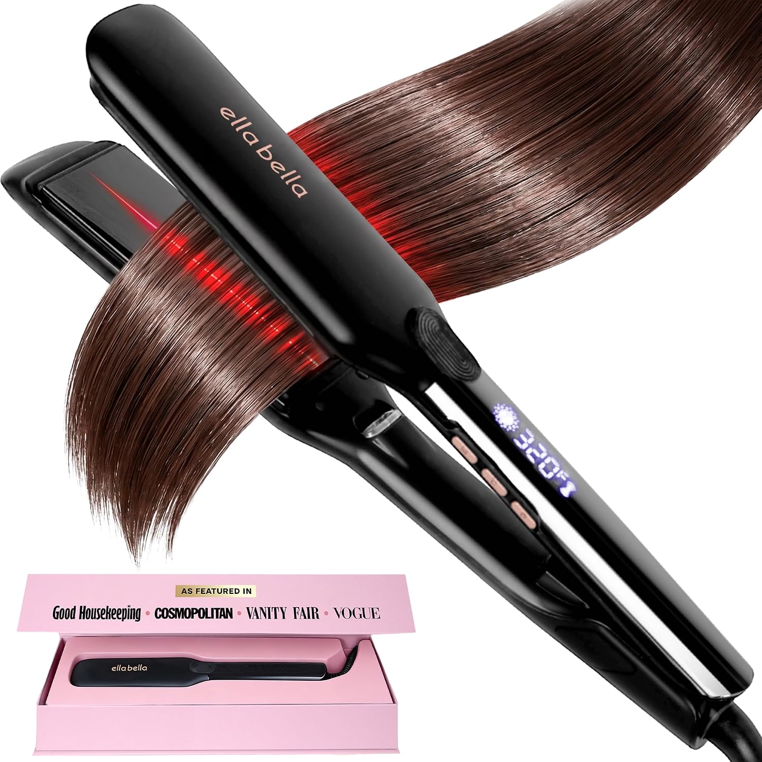 ELLA BELLA® Titanium Flat Iron Hai...