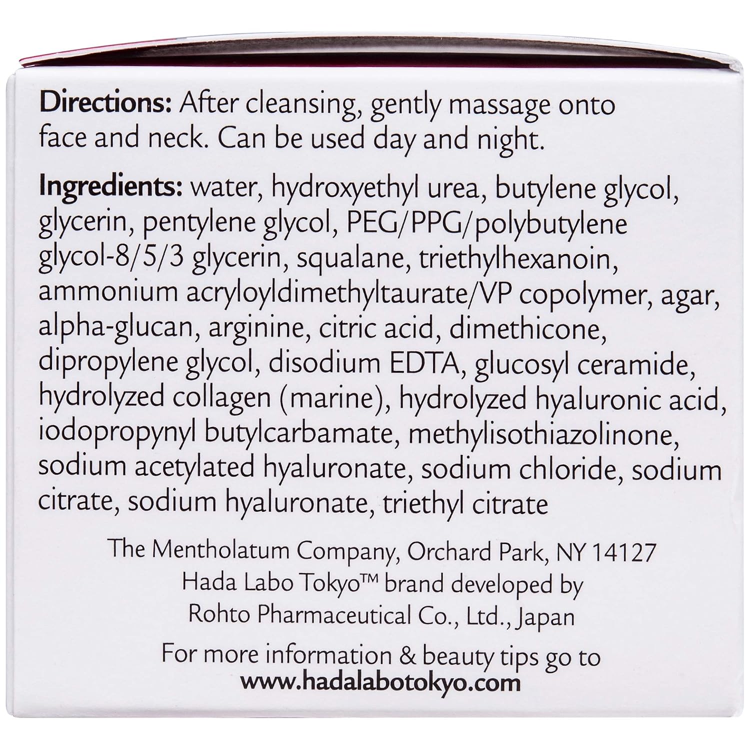 Hada Labo Tokyo Plumping Gel Cream, Facial Moisturizer, Clinically Proven to Provide 24-Hour Moisture in One Use, Super HyaluronicAcid, Ceramides, Collagen, No Parabens, Dyes or Fragrance, 1.76 oz - Image 9
