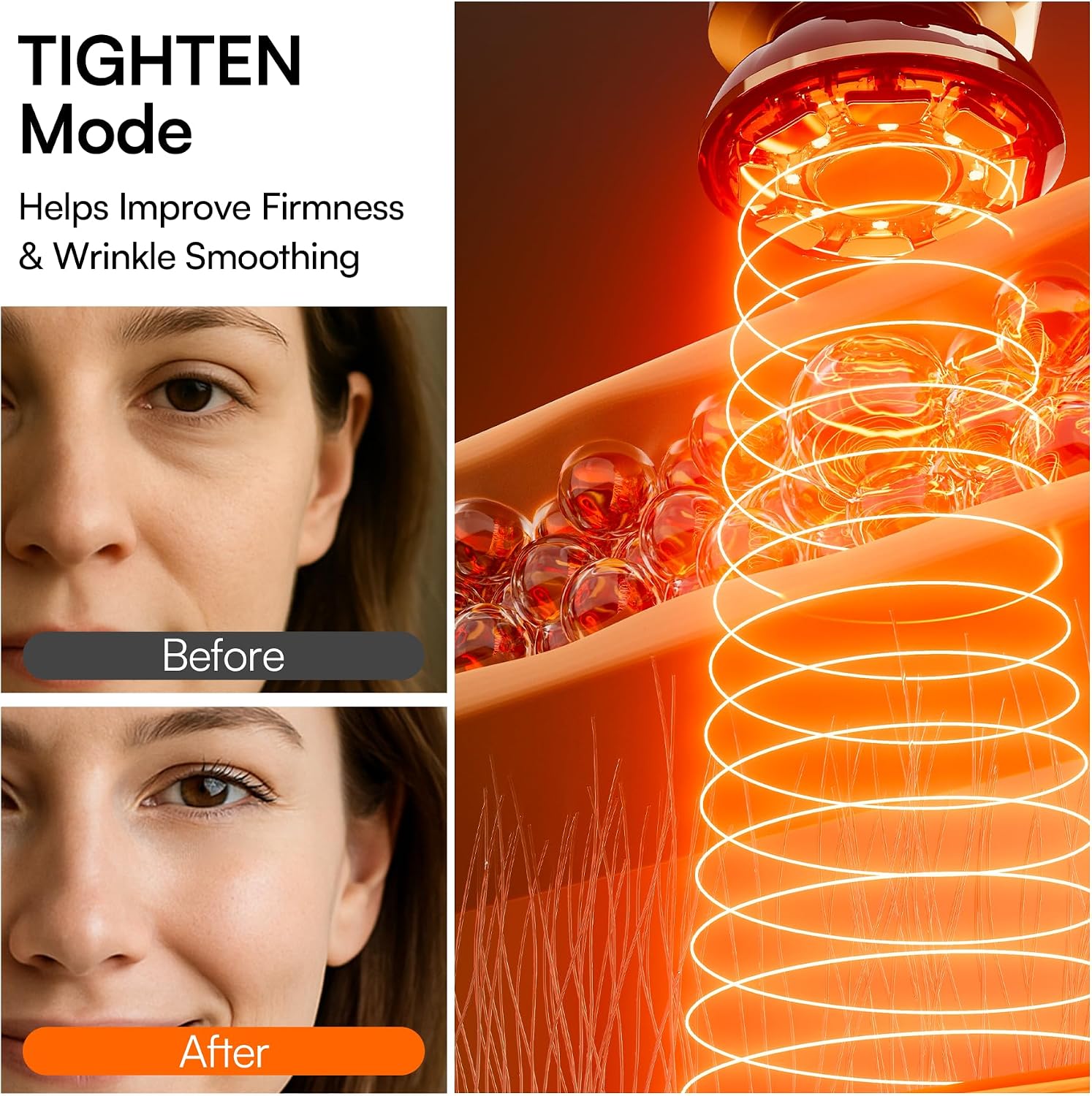 INIA FLARE 3-in-1 Microcurrent Facial Device Red Light Therapy for Face - Image 4