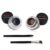 2 in 1 Black and Brown Gel Eyeliner Set Water Proof Smudge Proof, Last for All Day Long, Work Great with Eyebrow, 2 Pieces Eye Makeup Brushes Included