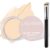 Full Coverage Cream Concealer Set with Brush, Matte Pot Concealer (#01)