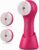 Conair True Glow Sonic Facial Cleansing Brush, Waterproof Rechargeable Face and Body Cleansing System with 3 Speeds, Automatic Timer, and Charging Stand – Pink (Model SFB3PK)
