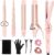 Ufree 5 in 1 Curling Iron Set, 0.35″-1.25″ Ceramic Barrels, Pink