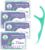 FAMILIFE Floss Picks Double Thread, 200 Pcs Mint Floss with 4 Travel Cases