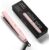 Terviiix Mini Flat Iron Hair Straightener, Adjustable Temperature, Travel-Size, 1/2″ Ceramic Plates, Dual Voltage, Auto-Off, Pink