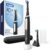 Oral-B iO Series 3 Limited Deep Clean Rechargeable Electric Toothbrush for Adults, Black, 3 Modes, Smart Pressure Sensor, Plaque Removal and Gum Care, 2 Replacement Brush Heads, Travel Case