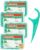 FAMILIFE Floss Picks, 240 Count Mint Dental Floss Picks with 4 Travel Cases