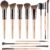 BEAKEY Makeup Brushes, 12-Piece Vegan Set for Foundation and Eyeshadow