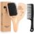 Bsisme Boar Bristle Hair Brush, Professional Detangling Brush for Women Men Kids, Anti-Static Paddle Hairbrush, Suitable for Thick Curly Straight Wet Dry Hair, Reduce Frizz Add Shine